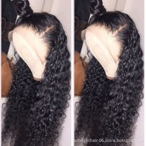Sunlight hair Water Wave Wig 13x4 Lace virgin human jewish hair Peruvian Pre Plucked Lace front  Wig virgin lace wigs
